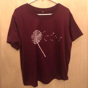 Dandelion Burgundy T-Shirt XXL